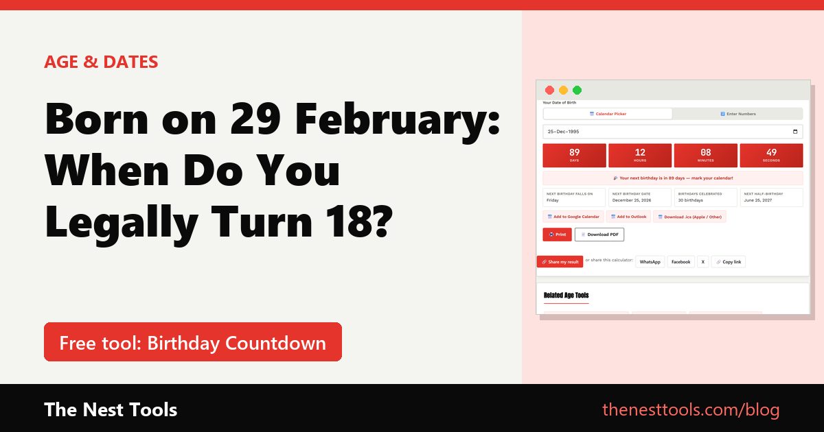 Born on 29 February: When Do You Legally Turn 18?