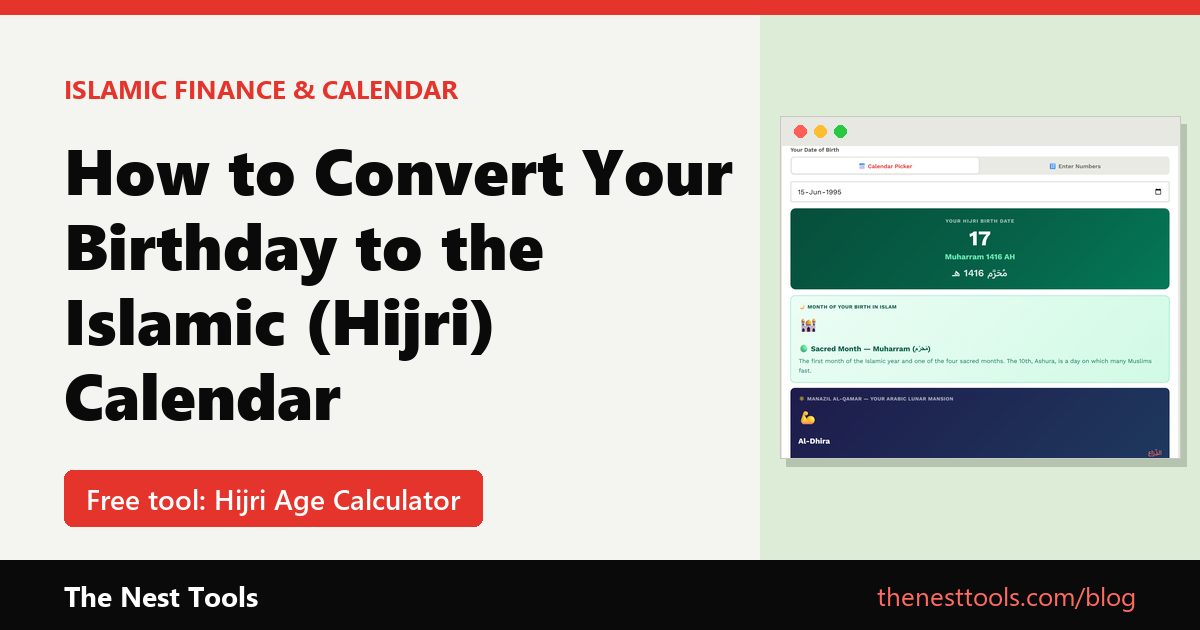 How to Convert Your Birthday to the Islamic (Hijri) Calendar