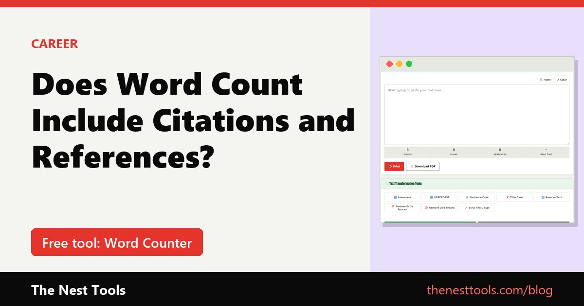 Does Word Count Include Citations and References?