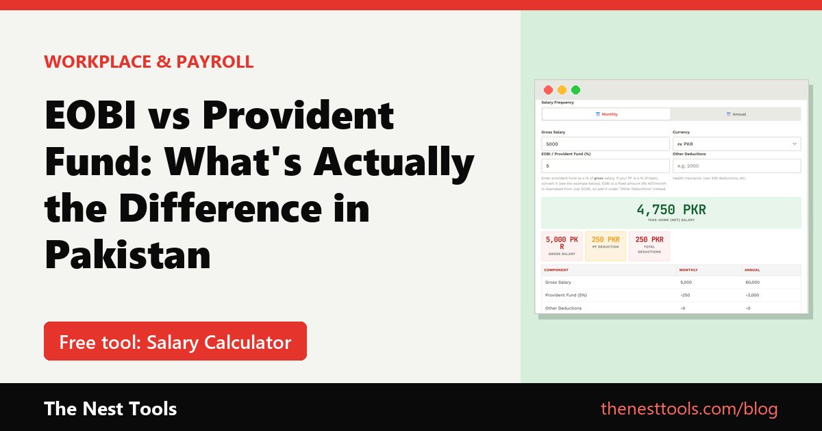 EOBI vs Provident Fund: What's Actually the Difference in Pakistan
