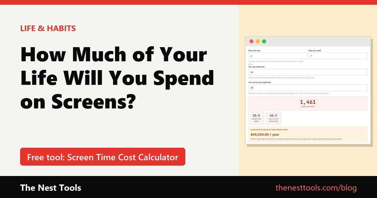 How Much of Your Life Will You Spend on Screens?
