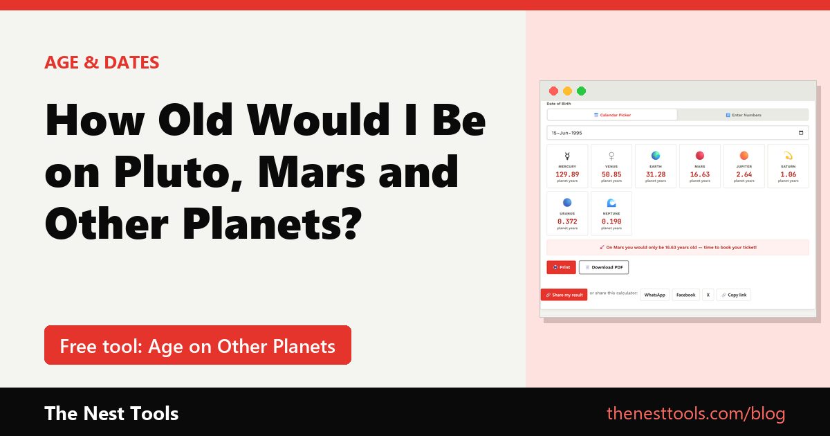 How Old Would I Be on Pluto, Mars and Other Planets?