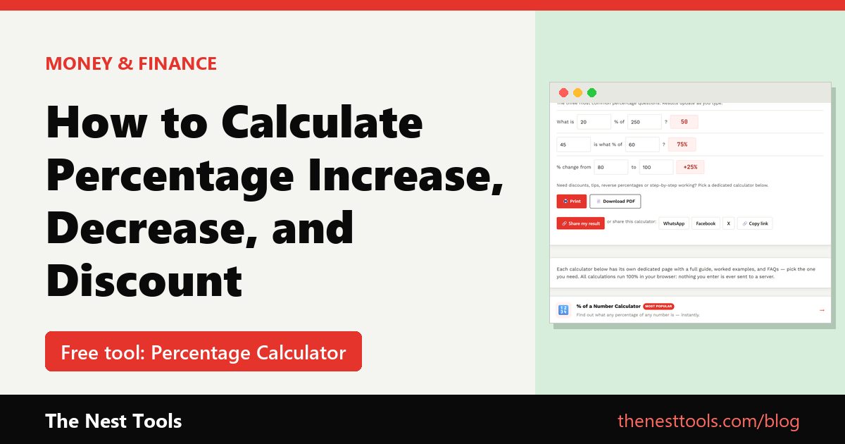 How to Calculate Percentage Increase, Decrease, and Discount