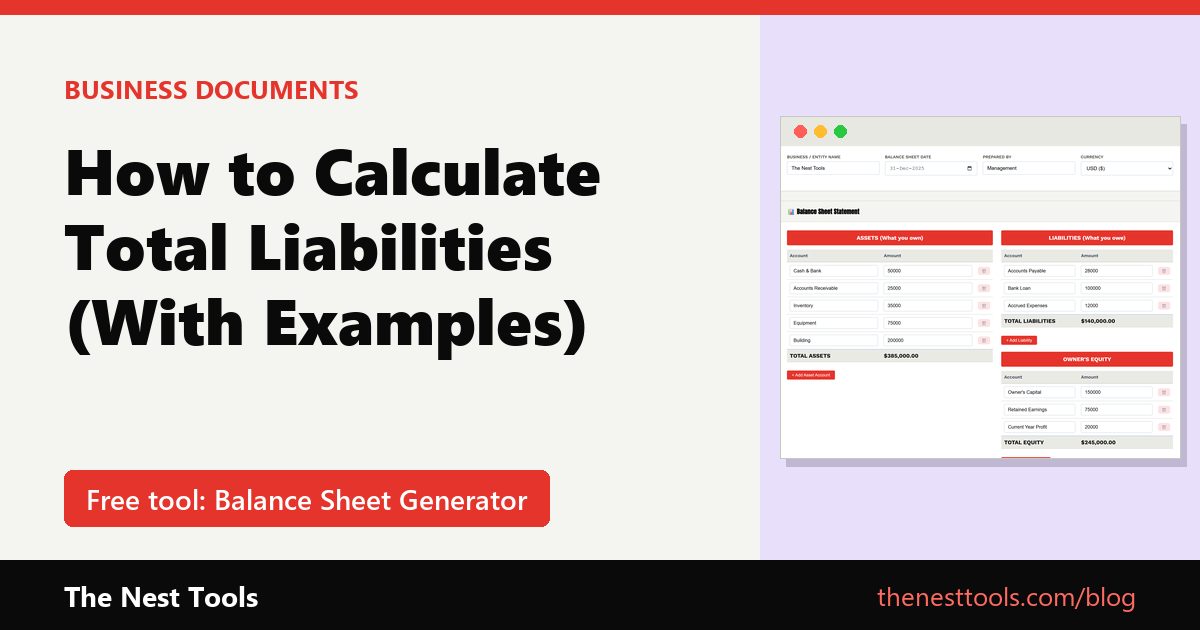 How to Calculate Total Liabilities (With Examples)