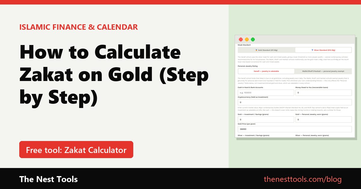 How to Calculate Zakat on Gold (Step by Step)