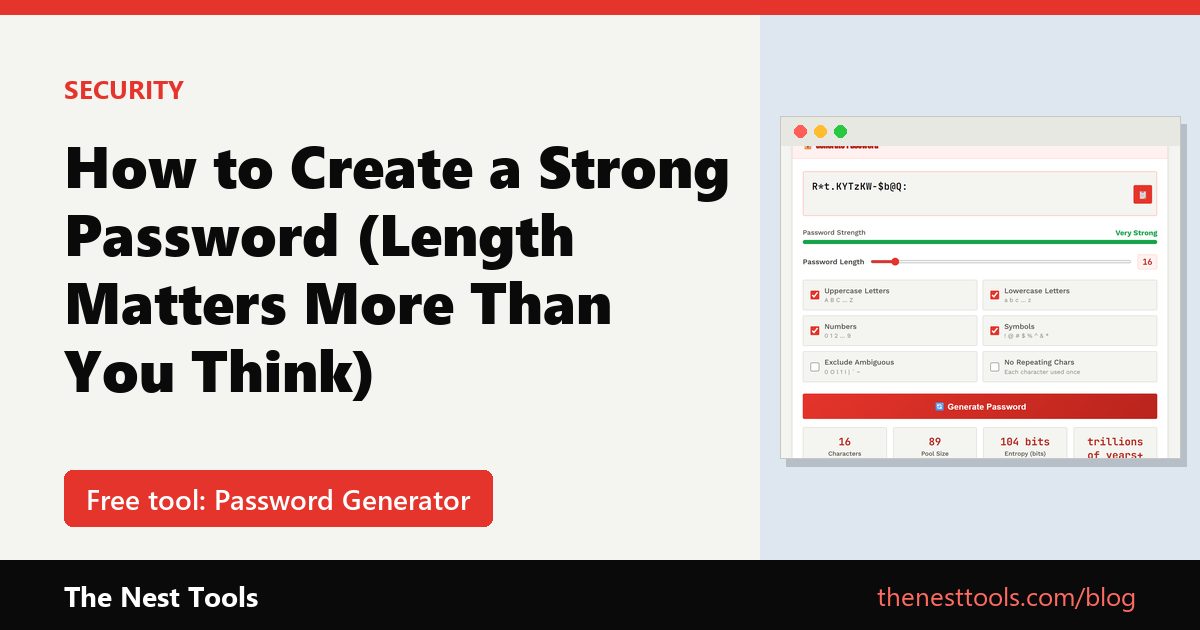 How to Create a Strong Password (Length Matters More Than You Think)