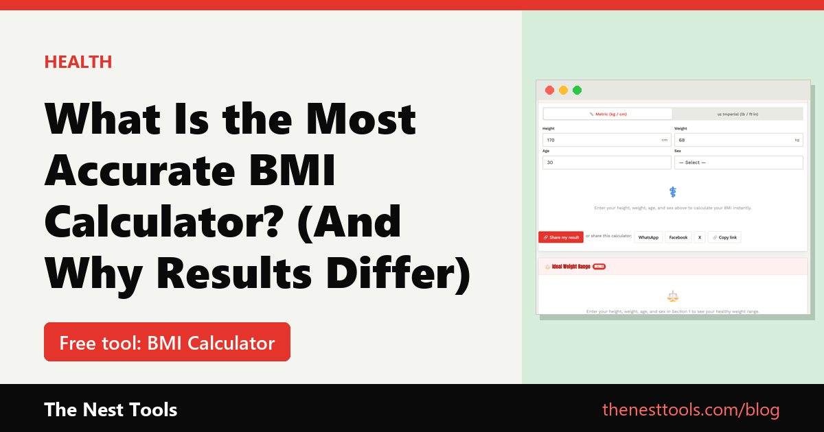 What Is the Most Accurate BMI Calculator? (And Why Results Differ)