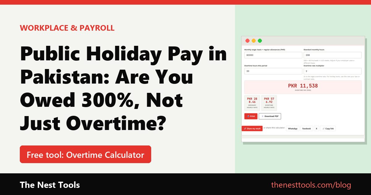 Public Holiday Pay in Pakistan: Are You Owed 300%, Not Just Overtime?