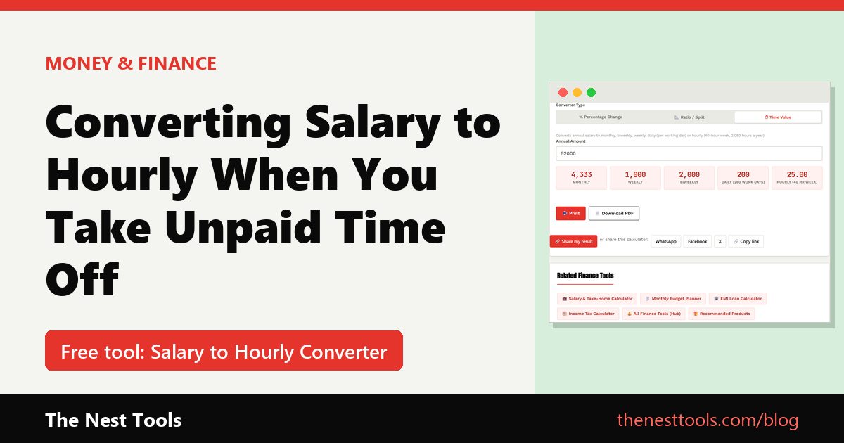Converting Salary to Hourly When You Take Unpaid Time Off