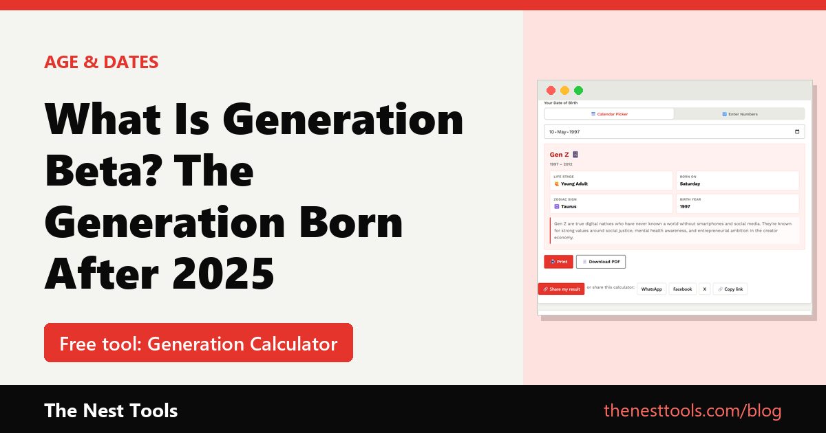 What Is Generation Beta? The Generation Born After 2025